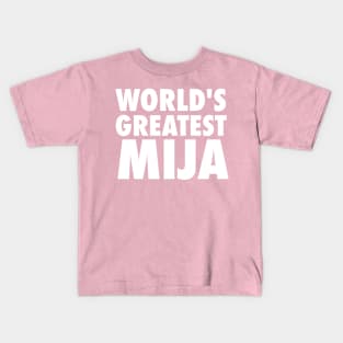 World's Greatest Mija - Grunge design Kids T-Shirt